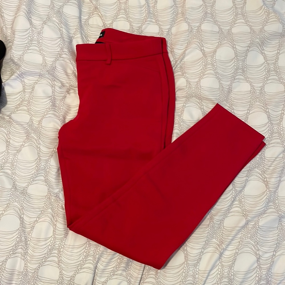 Express red skinny mid rise 6R pants